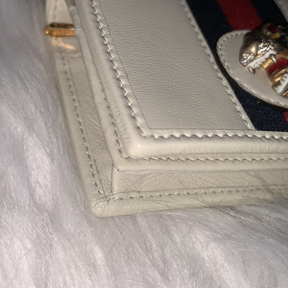 Gucci White Rajah Chain Card Case Sylvie - Picture 4 of 10